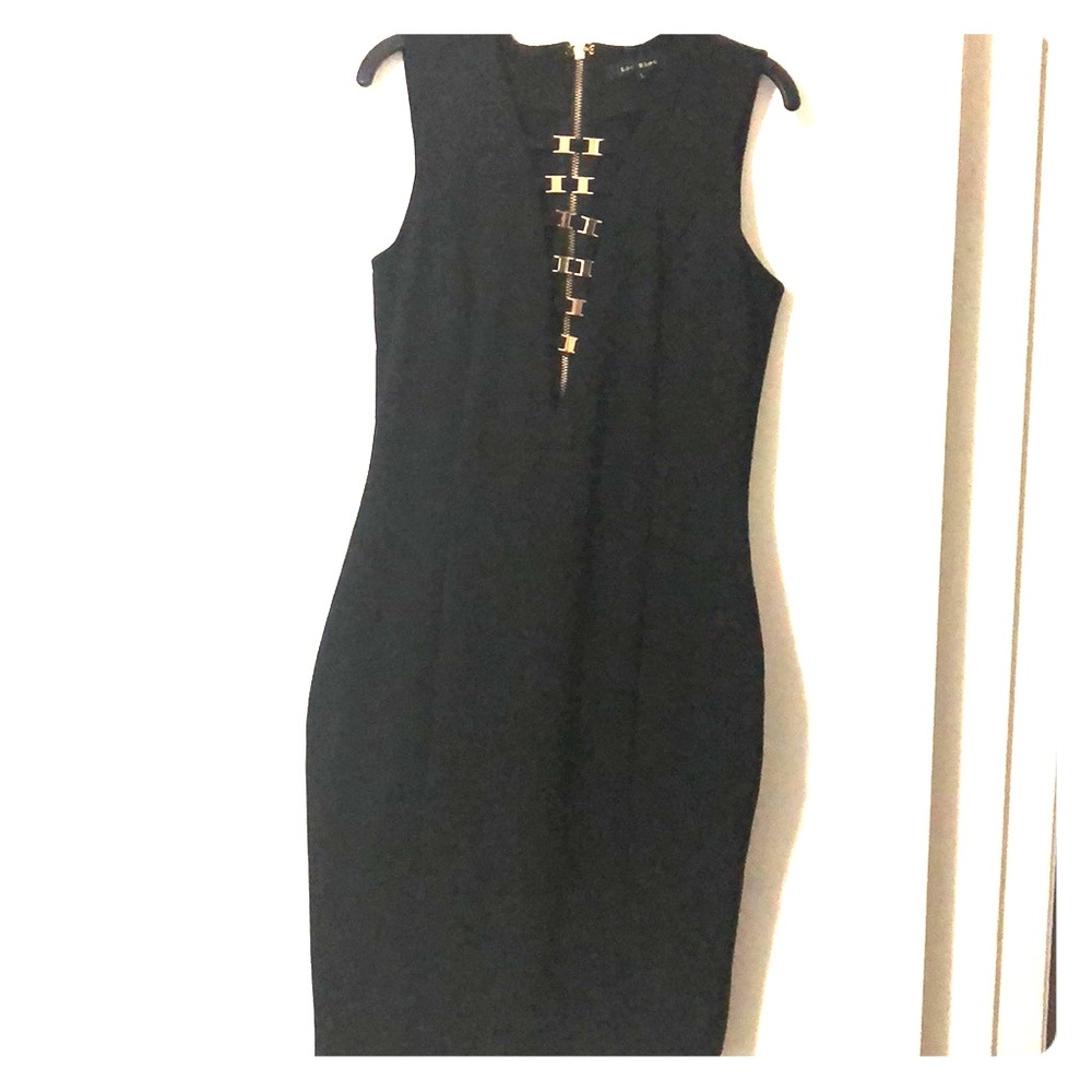 Black midi dress size L